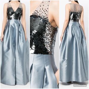 Sachin + Babi Womens Erica High Shine Gown Dress Pockets
